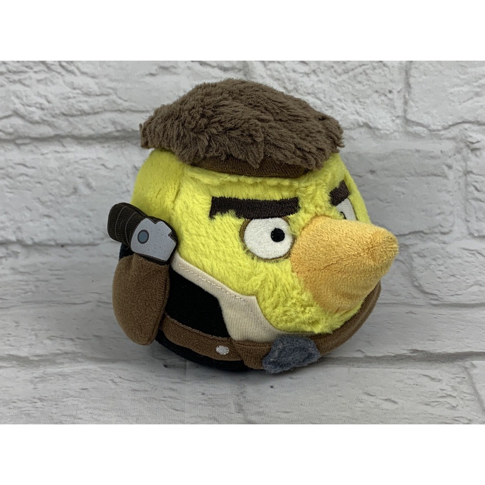 Angry Birds Plush Stuffed Toy 8" Ball Han Solo Star Wars Yellow Brown